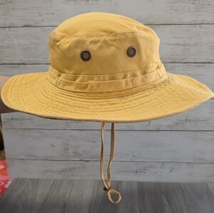 Dorfman Pacific Co Bucket Hat sz Medium Yellow Boonie Sun outdoors